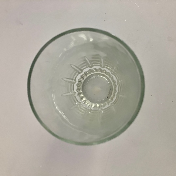 Vintage set of 4 8 oz (250ml) drinking glasses barware clear cutout  decoration - Picture 5 of 6